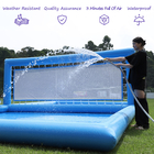 33FT Piscine di pallavolo gonfiabile Piscine di pallavolo acquatico di spiaggia blu Campo di pallavolo acquatico con pompa d'aria per giochi di sport all'aperto