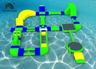Parchi gonfiabili dell'acqua di abitudine 35x21m per verde locativo/giallo/colore blu